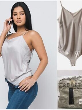 Reset by Jane Grey Satin  cami bodysuit